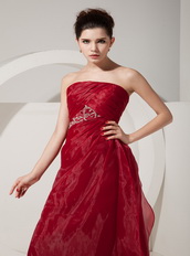 Top Designer Wine Red Floor-length Prom Dress And Jacket Inexpensive