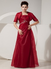 Top Designer Wine Red Floor-length Prom Dress And Jacket Inexpensive