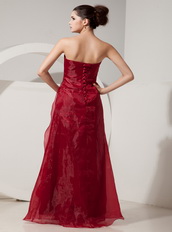 Top Designer Wine Red Floor-length Prom Dress And Jacket Inexpensive