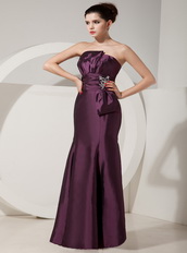 Floor-length Taffeta Prom Dress Jacket with Dark Purple Skirt Inexpensive