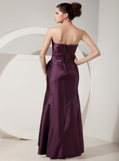 Floor-length Taffeta Prom Dress Jacket with Dark Purple Skirt Inexpensive