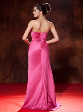 Mermaid Strapless 2014 Hot Pink Dress For Party Wear Inexpensive