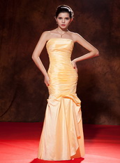 Gold Mermaid Chiffon Prom Dress Designer Your Own Inexpensive