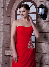 Cache Red One Shoulder Brush Train Prom Dress Sexy Design Inexpensive