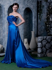 Strapless International Klein Blue Top Prom Dresses 2014 Inexpensive