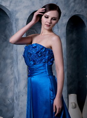 Strapless International Klein Blue Top Prom Dresses 2014 Inexpensive