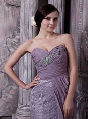 Sweetheart Special Fabric and Chiffon Prom Dress With Lace Inexpensive