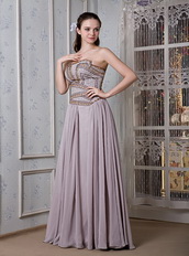 Customized Tailoring Floor-length Princess Prom Dress Dark Grey Chiffon Inexpensive