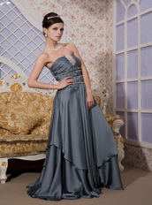 Peacock Green Empire Strapless Prom / Evening Dress For Lady Inexpensive