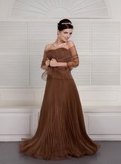 Brown A-line Sweetheart Ruch Skirt Evening Dress For Women Wear Inexpensive
