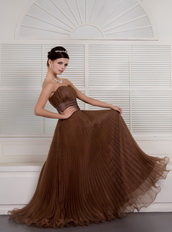 Brown A-line Sweetheart Ruch Skirt Evening Dress For Women Wear Inexpensive