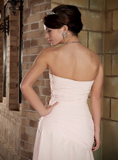 Sweetheart Light Pink Chiffon Beading Emberllish Prom Dress Maryland Inexpensive