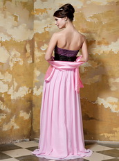 Sweetheart Pink and Black Prom Dress Quality With Low Price Inexpensive