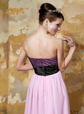 Sweetheart Pink and Black Prom Dress Quality With Low Price Inexpensive