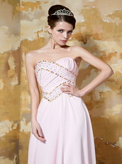 2014 Stylish Empire Sweetheart Chiffon Prom Dress Light Pink Inexpensive