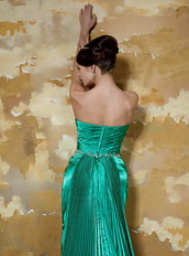 Green Strapless Side Split Sexy Prom Dress For Lady Wear Inexpensive