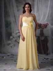 Nice Long Skirt Chiffon Yellow Prom Dress Brand New Hot Inexpensive