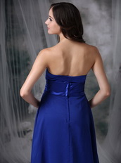 Empire Waist Maternity Prom Dress Royal Blue Chiffon Inexpensive