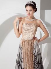 2014 New Arrival Leopard With Zebra Special Fabric Prom Dress