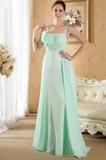 Straps Square Neck Top Designer Fading Color Fabric Prom Dress