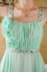Straps Square Neck Top Designer Fading Color Fabric Prom Dress