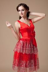 Red Corset Back Sequined Short Prom Dress For Sale