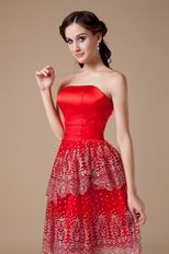 Sequined Red Short Dress For 2014 Spring Prom Party