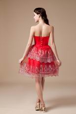 Sequined Red Short Dress For 2014 Spring Prom Party