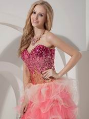 Fit And Flare Pink 2014 Top Designer Custom Sweet Sixteen Dress