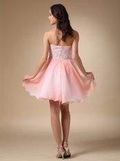 Fading Chiffon Fabric Sweetheart Cute Short Prom Dress