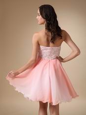 Fading Chiffon Fabric Sweetheart Cute Short Prom Dress