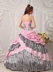 Romantic Strapless Beaded Taffeta and Zara Layers Pink Quince Dress