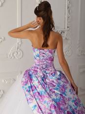 Pretty Sweetheart Printed White Quinceanera Dress Top Designer Listss