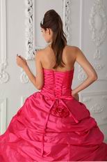 Fuchsia And Spring Green Sweetheart Embroidery Dress For Quinceanera Party