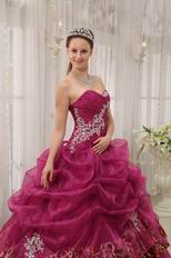 Best 2014 Appliqued Ruby Red Quinceanera Dress With Leopard Fabric