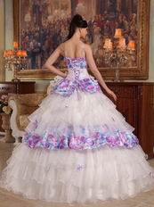Lovely Spaghetti Straps Floor Length Layers 2014 Quinceanera Dress