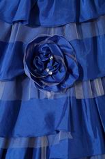 Beautiful Royal Blue Top Designer For Quinceanera Dress With Embroidery