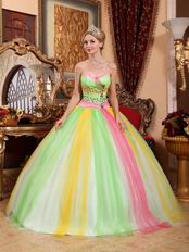 2014 Latest Fashion Contrast Color Dress Wear To Quince Party