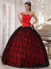 Sweetheart Basque Black Lace Quinceanera Dress For 2014 Girls Wear