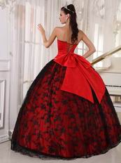 Sweetheart Basque Black Lace Quinceanera Dress For 2014 Girls Wear