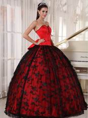 Sweetheart Basque Black Lace Quinceanera Dress For 2014 Girls Wear