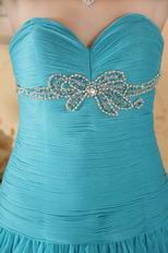 Sweetheart Ruffles Layers Teal Blue Skirt Short Prom Dress