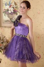 Special Occasion Short Prom Dress With Leopard Print Flower