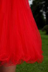 Custom Sweetheart Neckline Red Chiffon Short Dress To Prom Wear