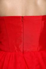 Custom Sweetheart Neckline Red Chiffon Short Dress To Prom Wear