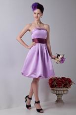 Cheap Mini Skirt Lilac Stain Junior Prom Dresses Under 100