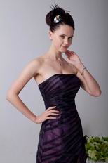 Pretty Strapless Aline Black Tulle Short Prom Party Dress With Flowers