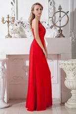 Designer Empire Scarlet Chiffon Long La Femme Prom Dress With Split