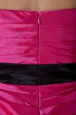 Buy Strapless Fuchsia Short Prom Dress With Black Belt