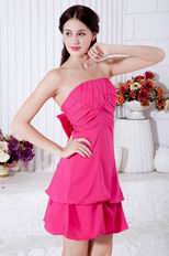 Sweetheart Neck Fuchsia Skirt Other Size Zipper Short Prom Dress